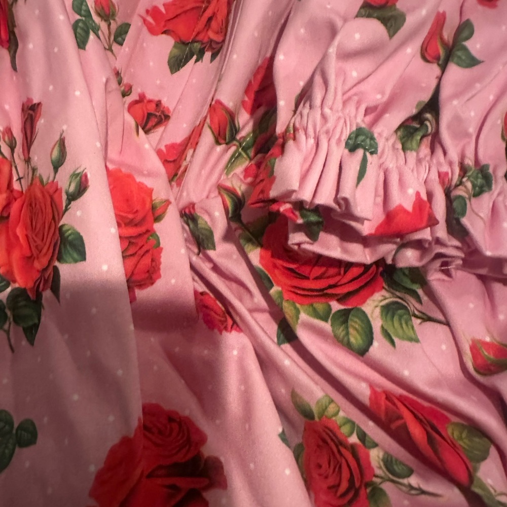 Sugar Thrillz Dolls Kill Holding Court Pink Rose Dress NWT XS - Picture 6 of 12